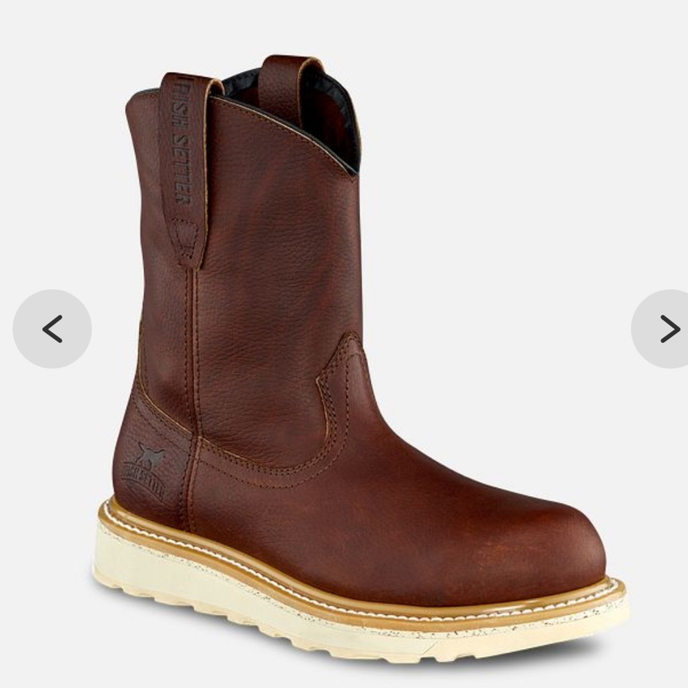 Irish Setter Ashby Men's 9-inch Leather Safety Toe Pull-On Boot